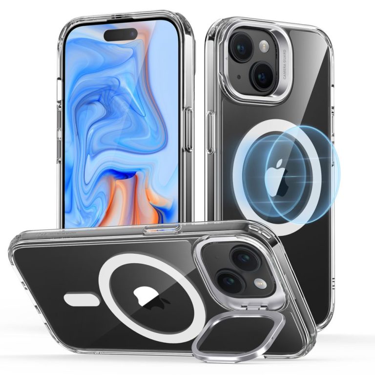 ESR-case-Classic Kickstand-iPhone-15-Clear