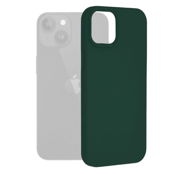 Techsuit-Θήκη-Σιλικόνης-Soft-Edge-iPhone-15-Dark-Green