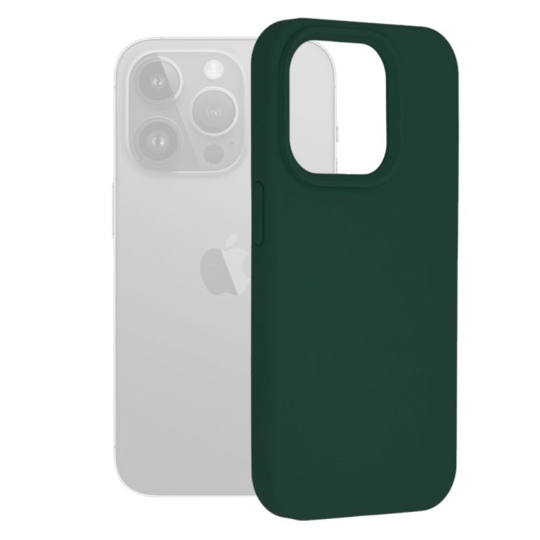 Techsuit-Θήκη-Σιλικόνης-Soft-Edge-iPhone-15-Pro-Dark-Green