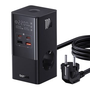 Wall-charger-powerstrip-Baseus-PowerCombo-100W-black-6932172635855